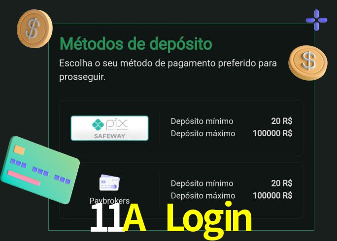 O cassino 11A Login oferece uma grande variedade de métodos de pagamento